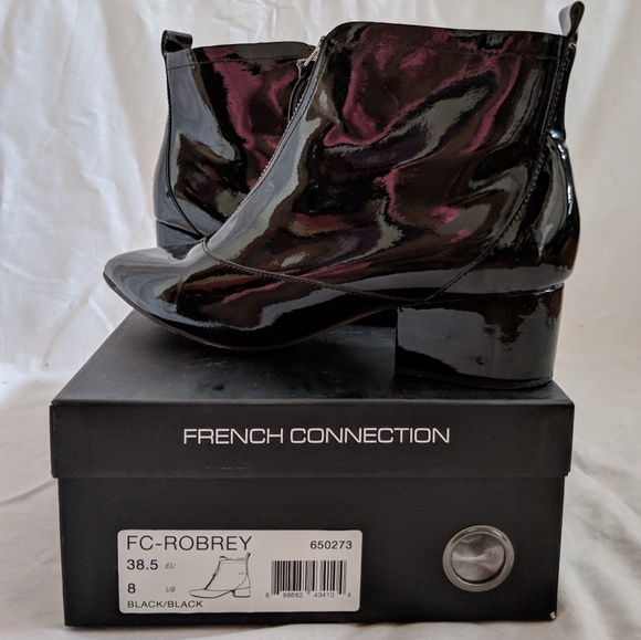 French Connection Black Robrey Booties - Sz. 8 - Picture 3 of 5